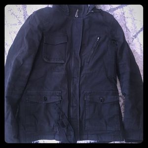 Juicy Couture Fur Lined Canvas Jacket